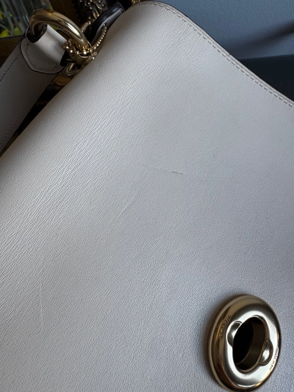 Coach satchel cream